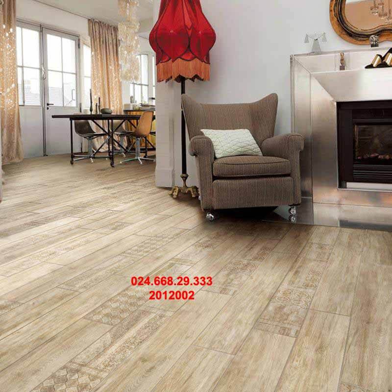gạch sàn gỗ 20x120 mã 2012002 chụp phòng bếp