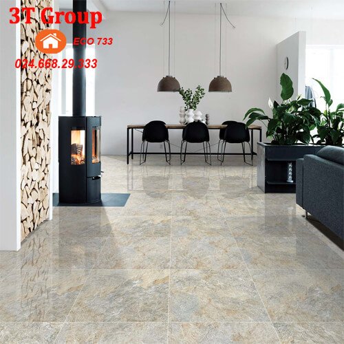 Gạch 60×60 viglacera granite ECO 622 lát phòng khách
