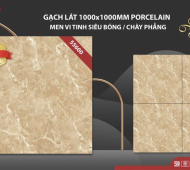 Gạch lát nền 1000×1000 vân đá vàng tại Hà Nội