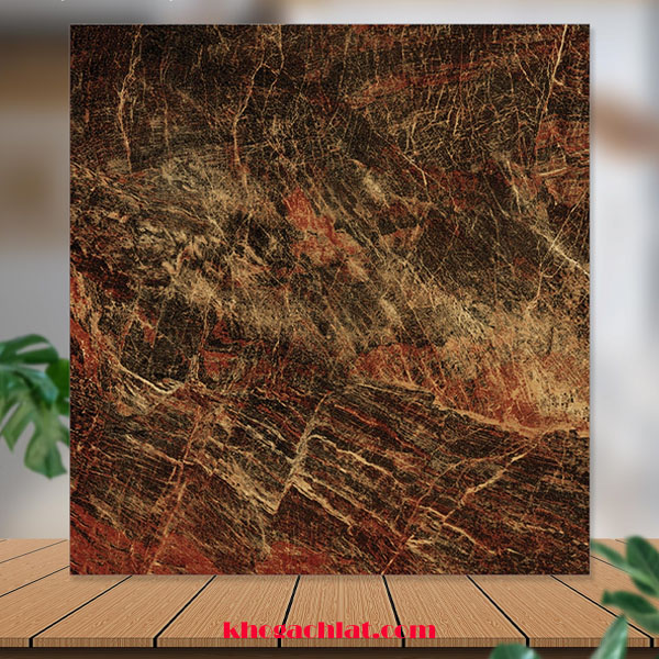 Gạch lát nền 60x60 Catalan Titan vân đá nâu đỏ 66018